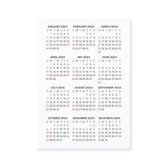 2024 Calendar SUNDAY Vertical Promotional Tool