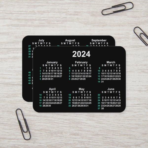 2024 Neon 52 Week ISO Calendar by Janz