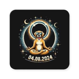 2024 Solar Eclipse Dog Square
