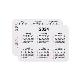 2024 White 52 Week ISO Calendar by Janz