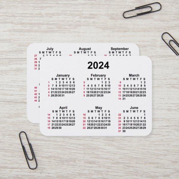 2024 White 52 Week ISO Calendar by Janz