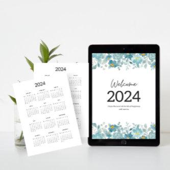 2024 yearly calendars holiday card