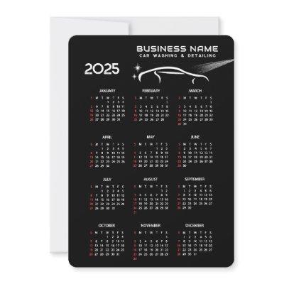 2025 Calendar Business Logo Auto Detailing Repair  Thank You Card