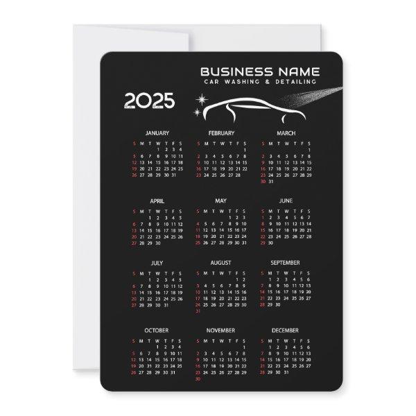 2025 Calendar Business Logo Auto Detailing Repair  Thank You Card
