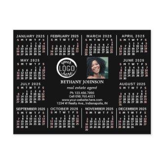 2025 Calendar Custom Business Logo Photo Text Easy Postcard