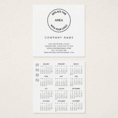2025 Calendar Logo Minimalist Company Profile Card