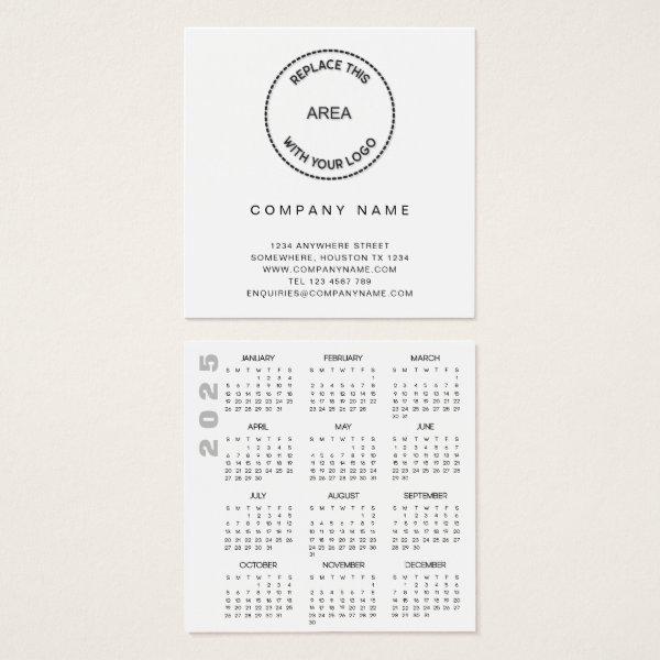 2025 Calendar Logo Minimalist Company Profile Card