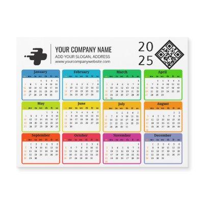2025 Calendar Logo QR Code Business Promo Swag