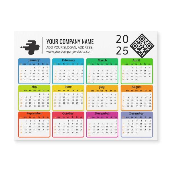 2025 Calendar Logo QR Code Business Promo Swag