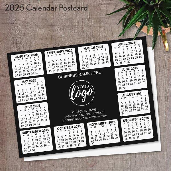 2025 Calendar with logo Contact Information Postcard