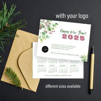 2025 calendar your logo business New Year holiday Note Card