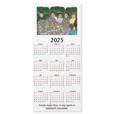2025 Magnetic Calendar with Your Photo