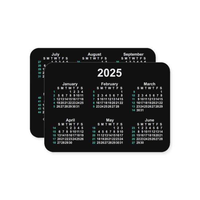 2025 Neon 52 Week ISO Calendar by Janz