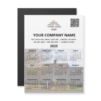 2025 Replace Photo Magnet Calendar Logo QR Code