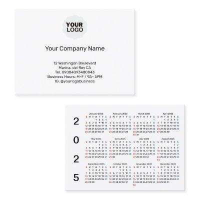 2025 Sunday Start Promotional Calendar
