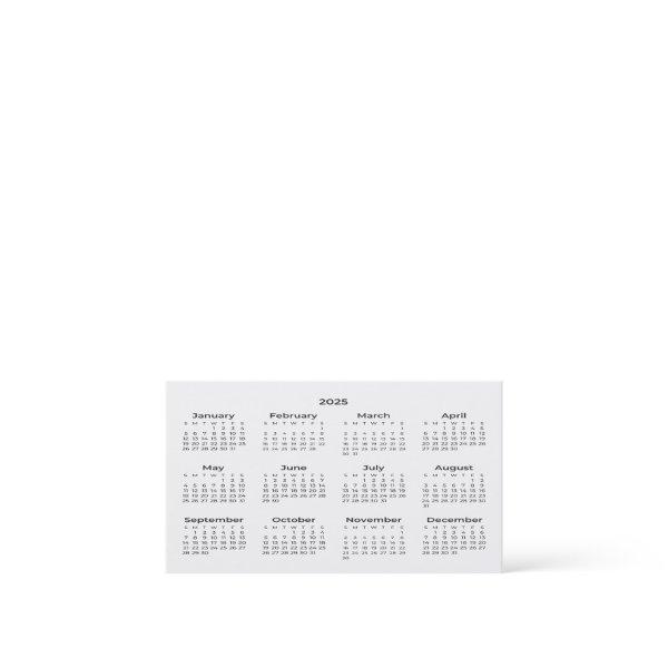 2025 Wallet Size Calendar