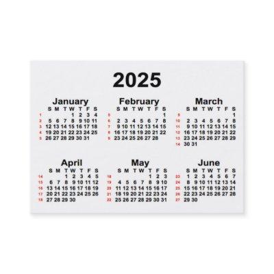 2025 White 52 Week Calendar by Janz