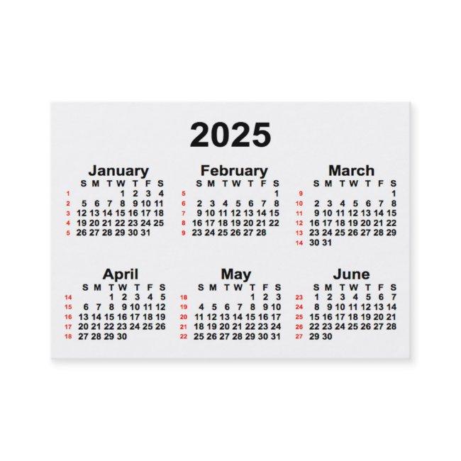 2025 White 52 Week Calendar by Janz