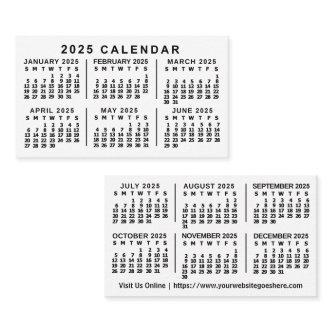 2025 Year Monthly Calendar Classic Custom Text