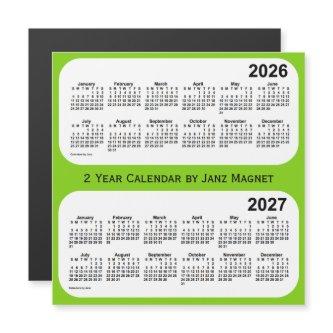 2026-2027 Yellow Green 2 Year Calendar by Janz