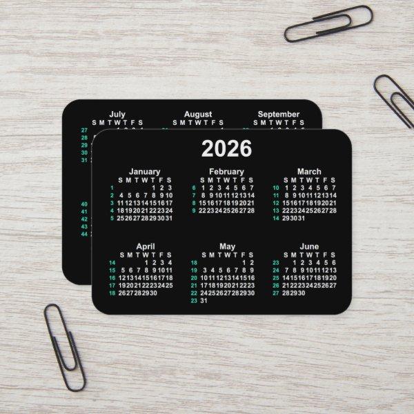 2026 Neon 52 Week ISO Calendar by Janz
