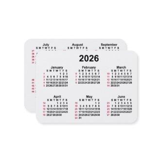 2026 White 52 Week ISO Calendar by Janz