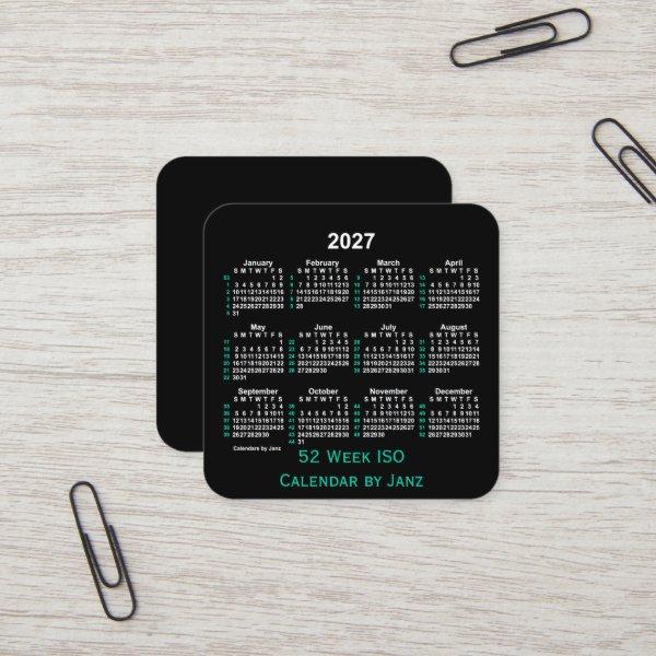 2027 Neon 52 Week ISO Calendar by Janz Square