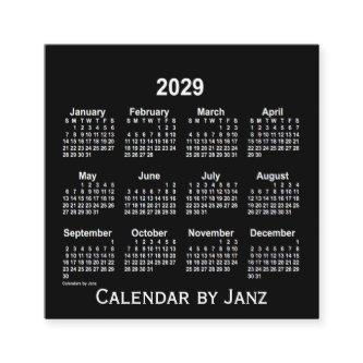 2029 Neon White Calendar by Janz Square