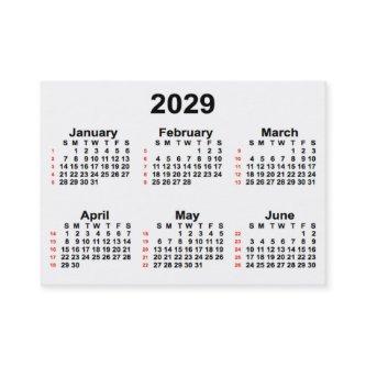 2029 White 52 Week Calendar by Janz