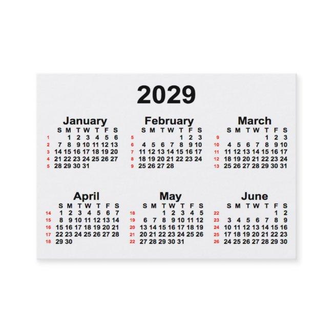 2029 White 52 Week Calendar by Janz