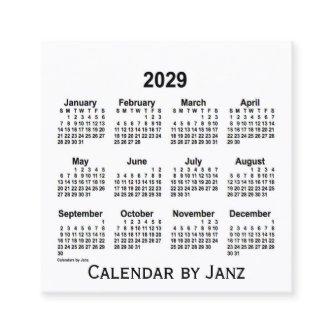 2029 White Calendar by Janz Square