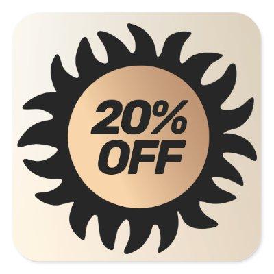 20% OFF Customer Discount Coupon  Square Sticker