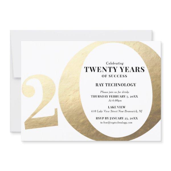 20th Business Anniversary Invitation