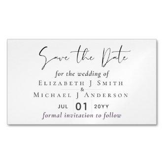 25 Magnetic Save the Dates BARGAIN! Classic White  Magnet