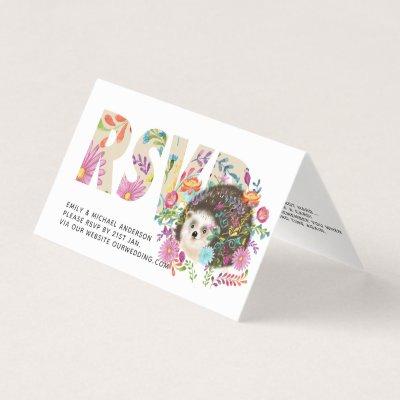 25 x (3 in 1) RSVP/Book Request/Display  -HEDGEHOG
