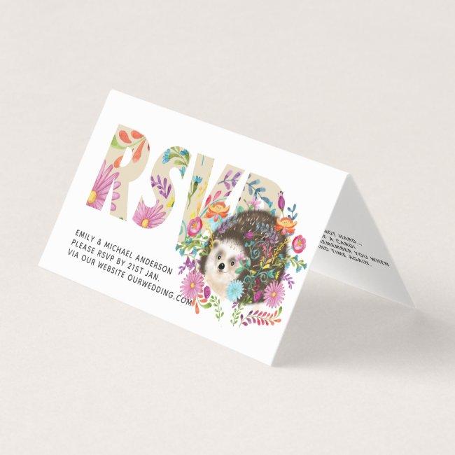 25 x (3 in 1) RSVP/Book Request/Display -HEDGEHOG