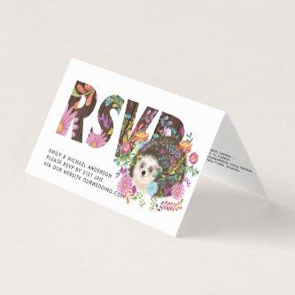 25 x (3 in 1) RSVP/Book Request/Display HEDGEHOG