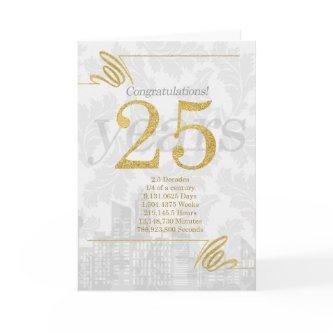25 Year Employee Anniversary Professional Card