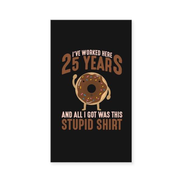 25 Year Work Anniversary Donut Lover Employee