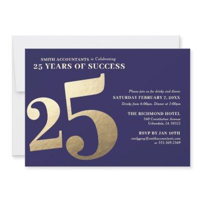 25th Business Anniversary Invitation
