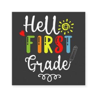 2/2- Hello First Grade Shirt, First Grade Students Square