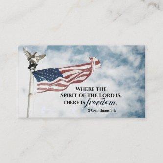 2 Corinthians 3:17 There is Freedom, American Flag