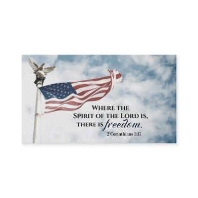 2 Corinthians 3:17 There is Freedom, American Flag