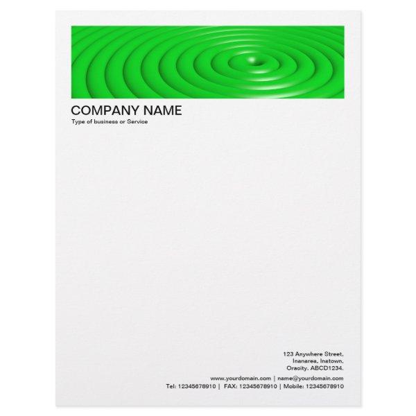 2 in Header 1/2 Inch Border - Concentric Rings Let Letterhead