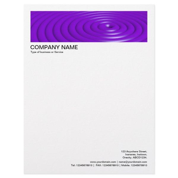 2 in Header 1/2 Inch Border - Concentric Rings Let Letterhead