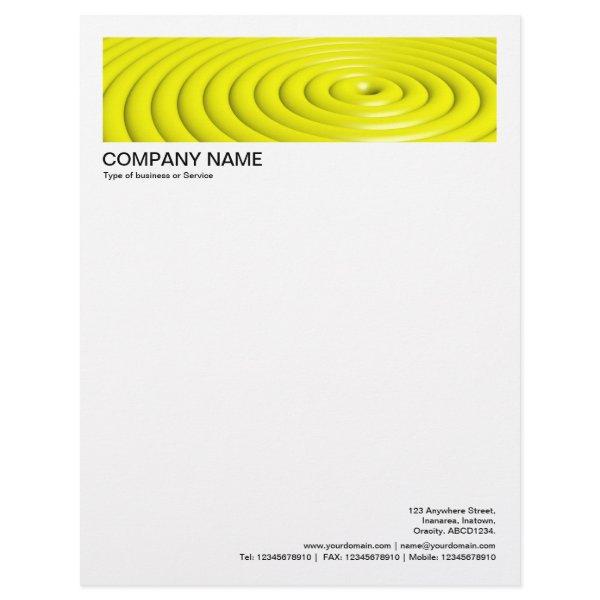 2 in Header 1/2 Inch Border - Concentric Rings Let Letterhead