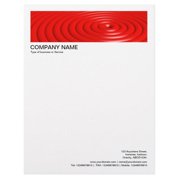 2 in Header 1/2 Inch Border - Concentric Rings Let Letterhead