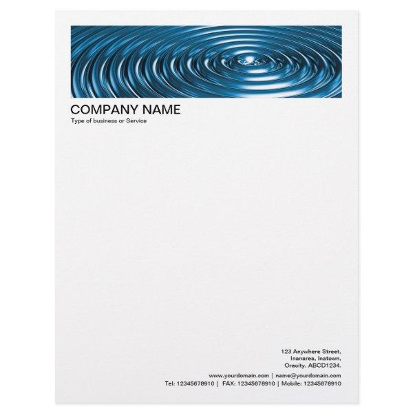 2 in Header 1/2 Inch Border - Concentric Rings Let Letterhead