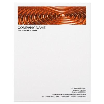 2 in Header 1/2 Inch Border - Concentric Rings Let Letterhead