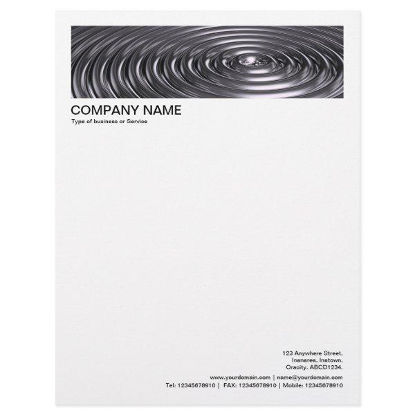 2 in Header 1/2 Inch Border - Concentric Rings Let Letterhead